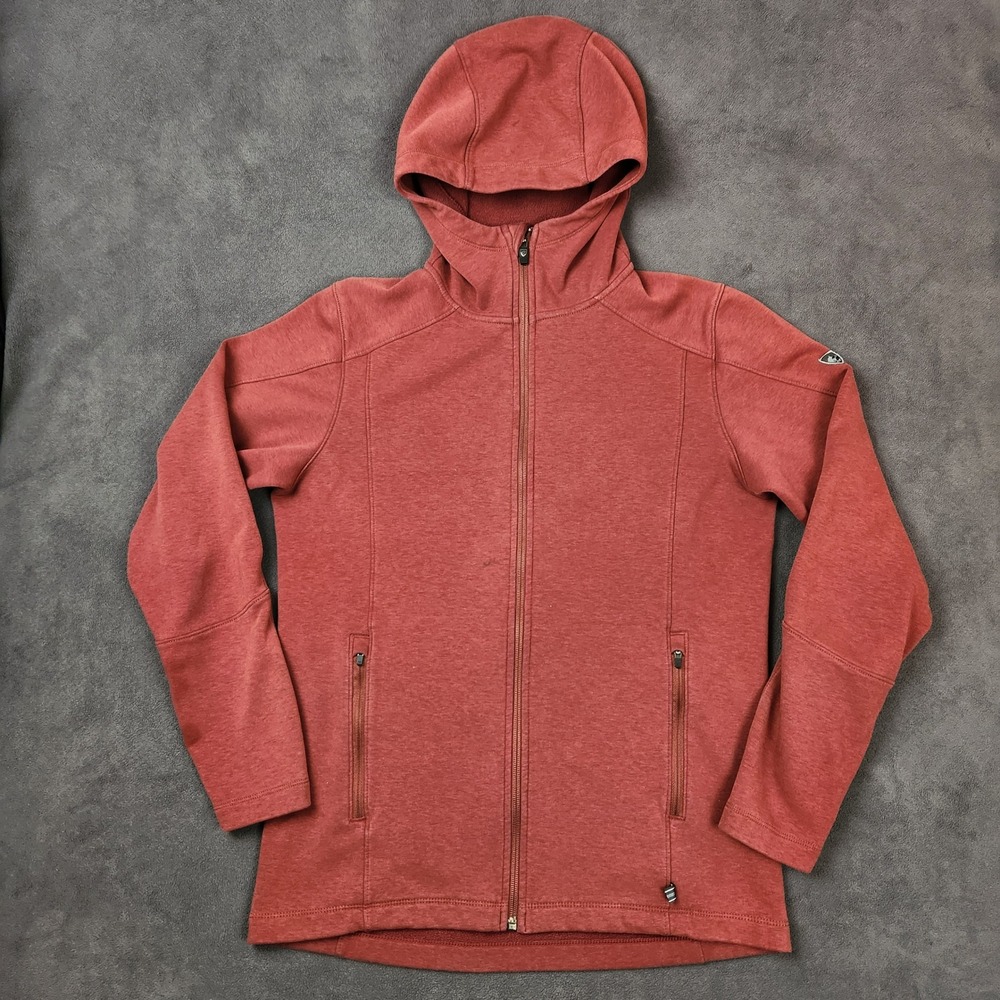 Kuhl Spekter Hoodie Mens Small Brick Red Full‎ Zip Sweatshirt